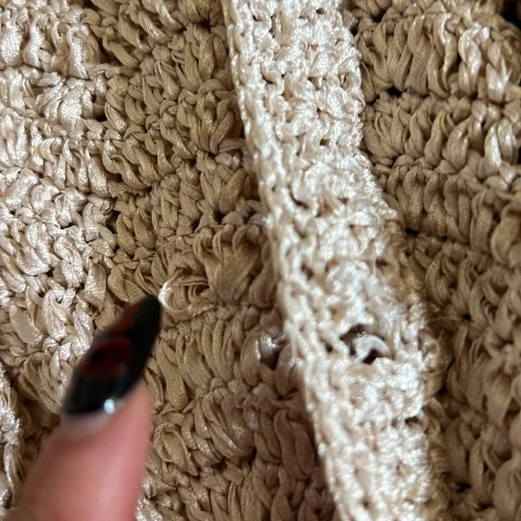 LoveShackFancy Junice Crop Cardigan in Sand